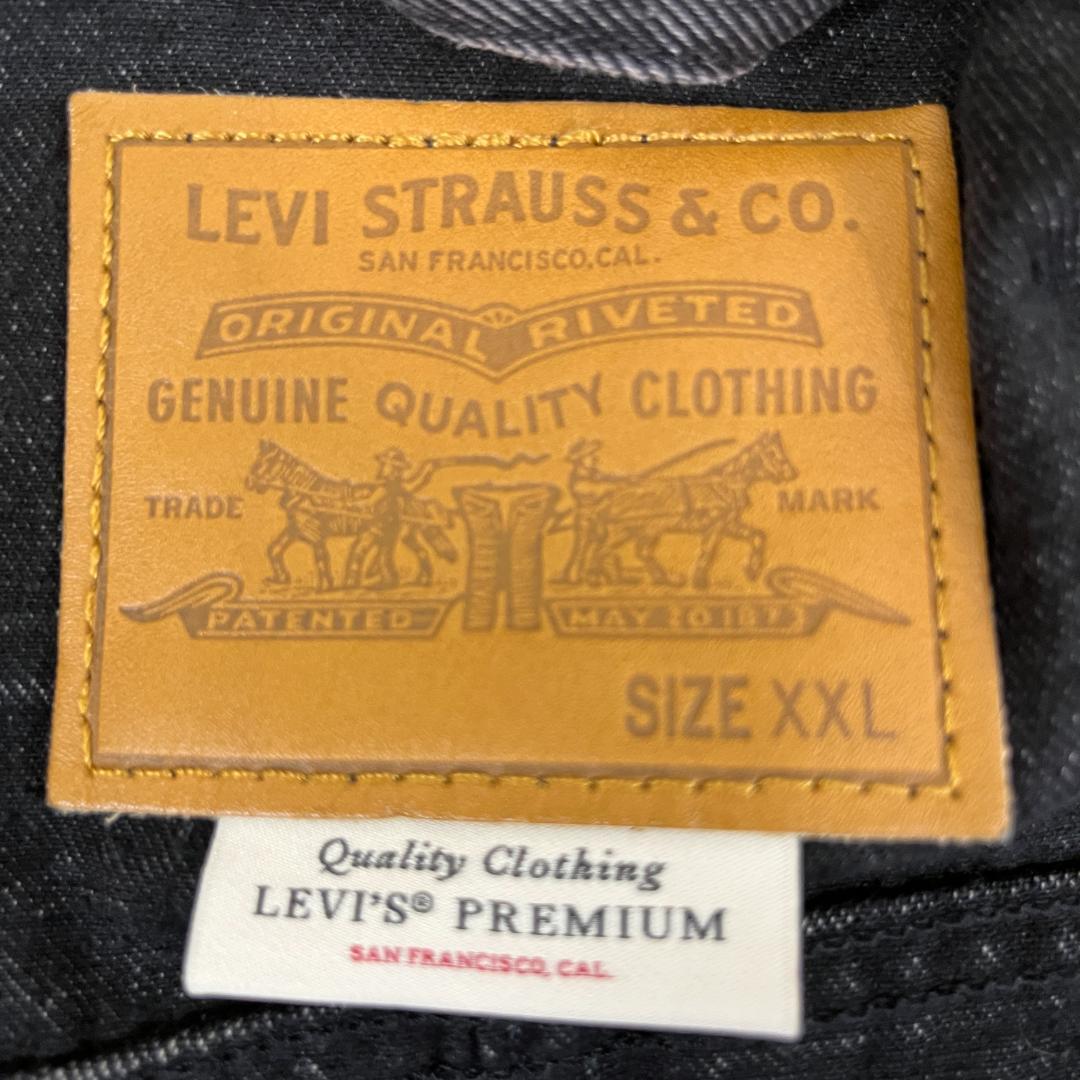 リーバイス✕エディフィス 別注タイプ１トラッカージャケット(ブラック/ＸＸＬ)