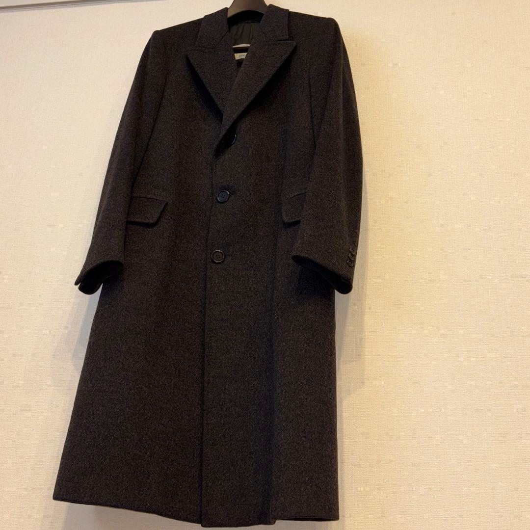 R*0様 アクアスキュータム ピュアカシミヤ　チェスターコート　チャコール　サイ