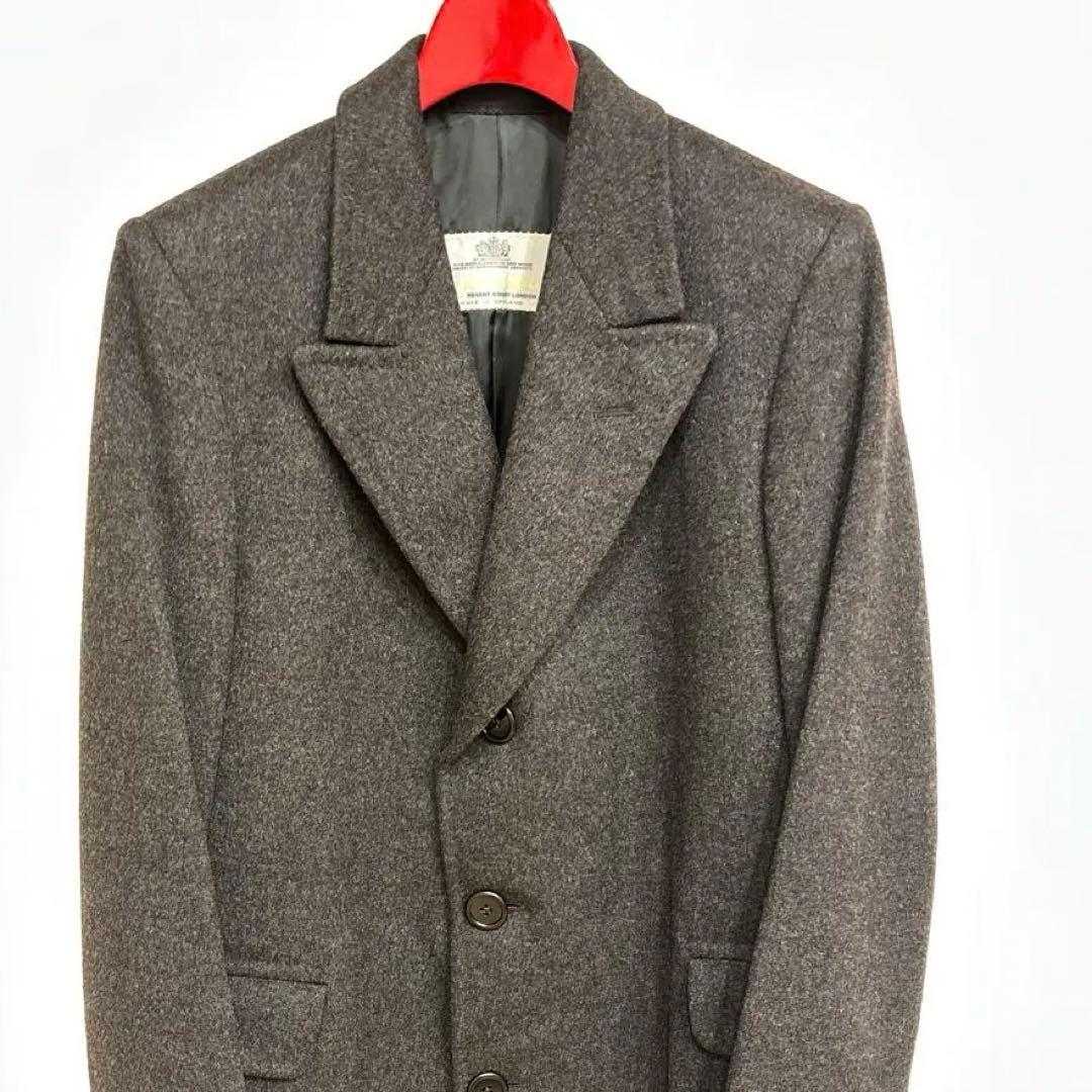 R*0様 アクアスキュータム ピュアカシミヤ　チェスターコート　チャコール　サイ