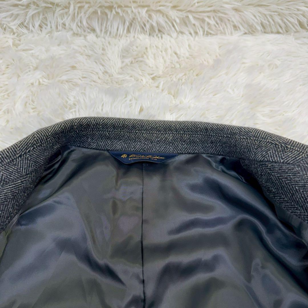 ブルックスブラザーズ カシミヤ ヘリンボーン アンゴラ チェスターコート XL