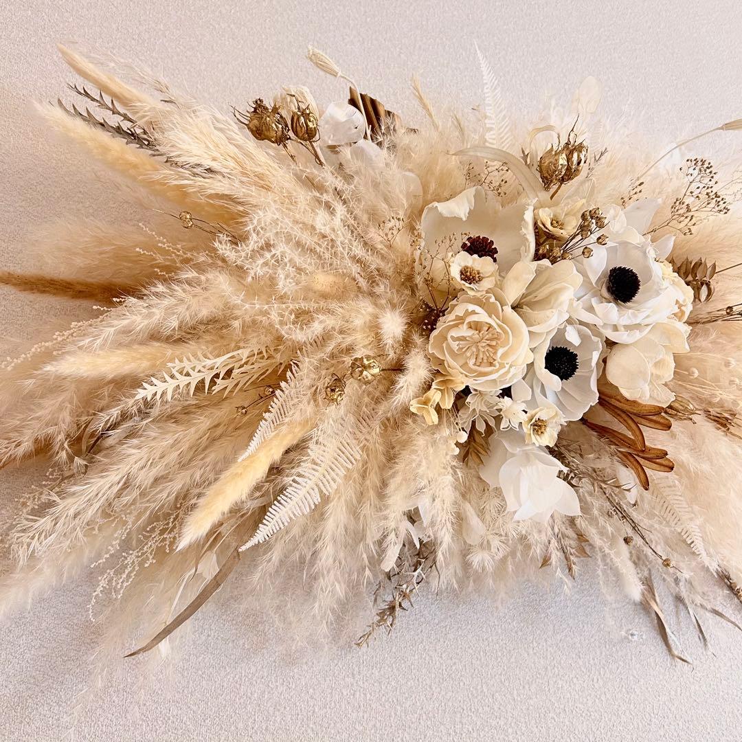 ドライフラワー 特大スワッグ インテリア 横長スワッグ ウォールオブジェ