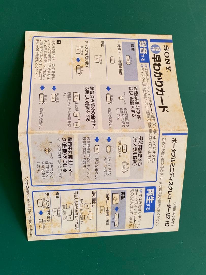 SONY ポータブルMDプレーヤー MZ-R3