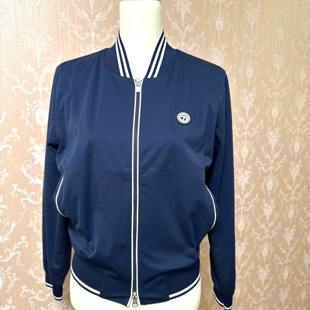 【TAYLOR MADE】☆裏メッシュ☆ジップアップジャケット☆ネイビーMサイズ