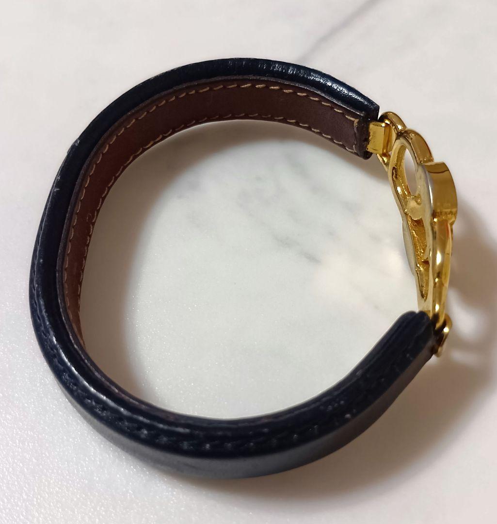 CELINE セリーヌ ヴィンテージバングル 馬車　レザー