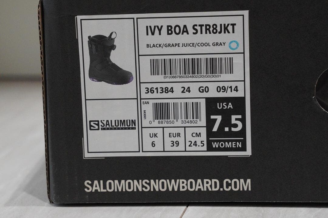 3回使用 24.5cm SALOMON IVY BOA STR8JKT ブーツ