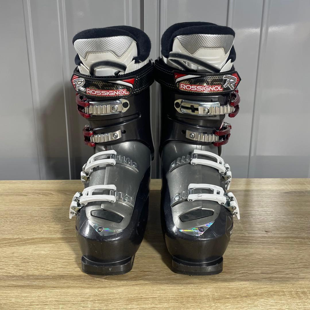 SALOMON162cm ROSSIGNOL26.5cmストック付きスキーセット