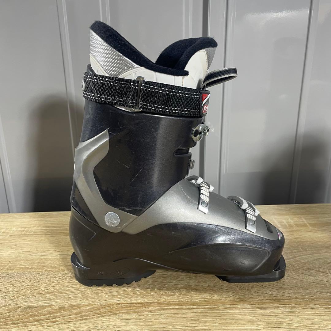 SALOMON162cm ROSSIGNOL26.5cmストック付きスキーセット