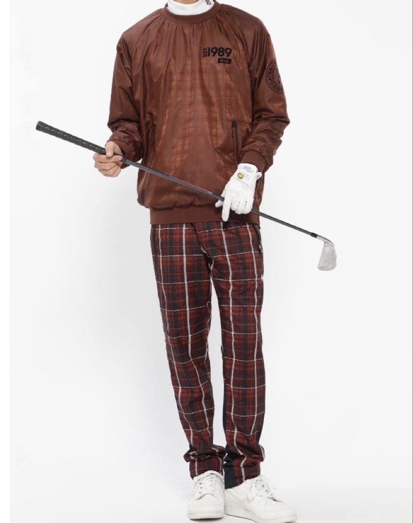 新品 パーリーゲイツ タフレックスサーモトロンラジポカ パンツ(6)LL/茶