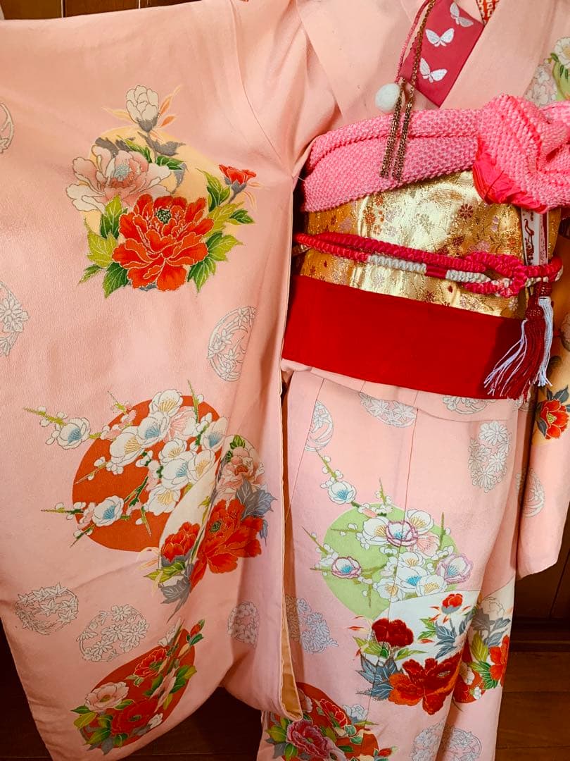 七五三 3歳から5歳の女の子の振袖コーディネート うさぎさん