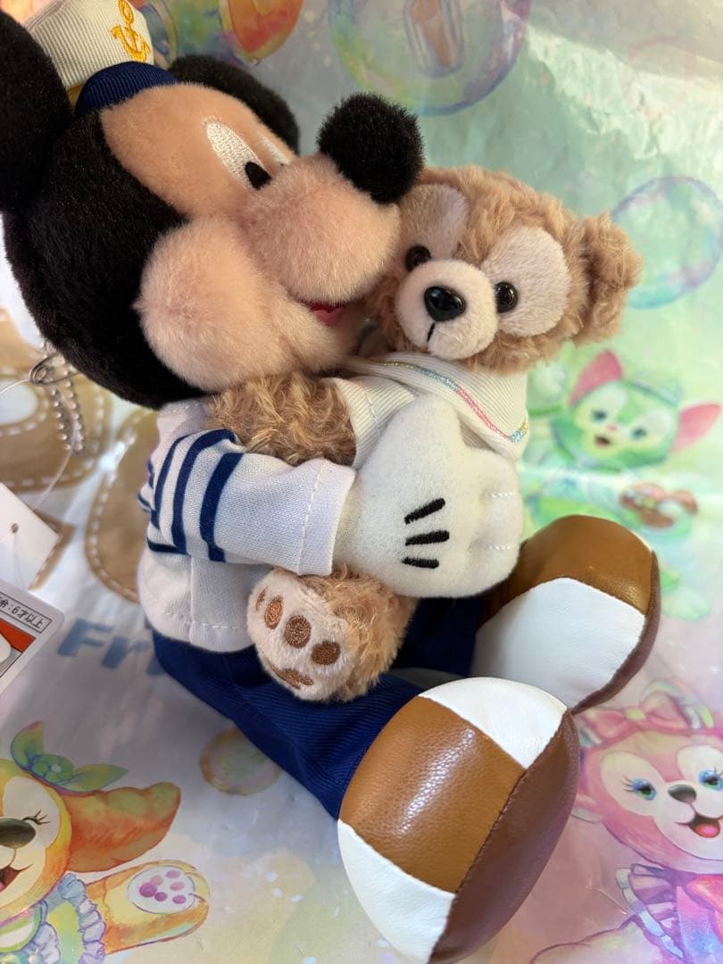 ミッキー　ダッフィー ぬいぐるみバッジ