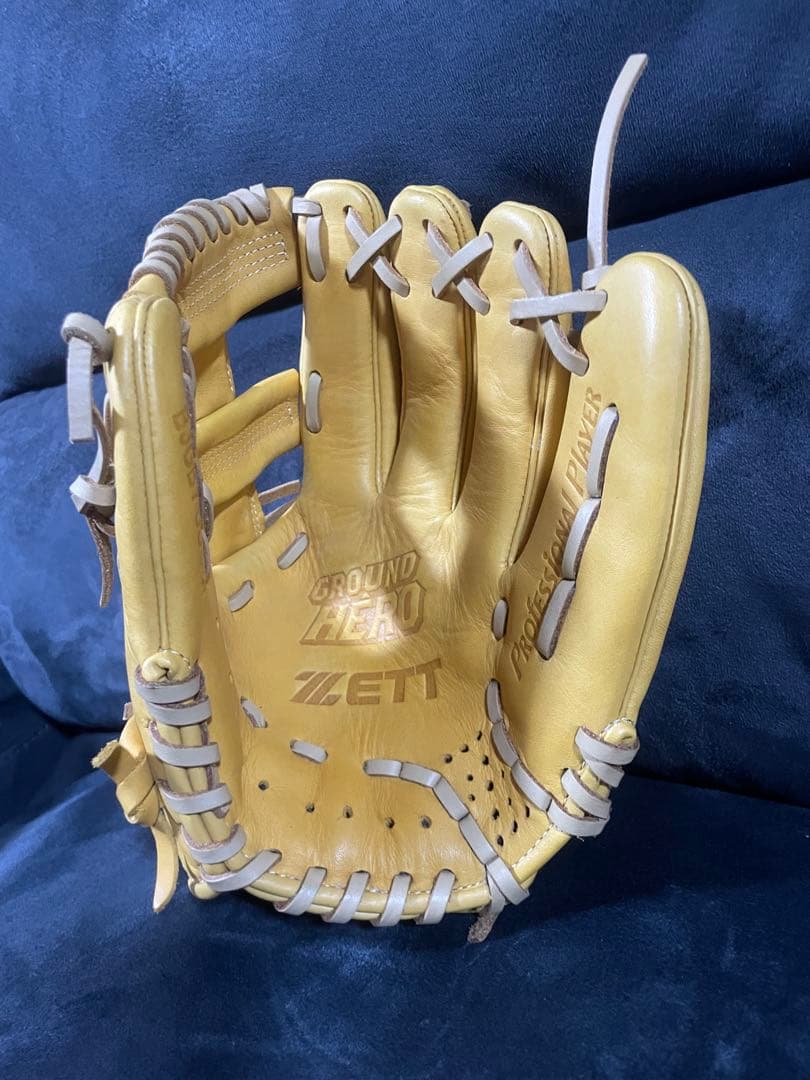 ZETT GROUND ZERO 軟式グローブ イエロー