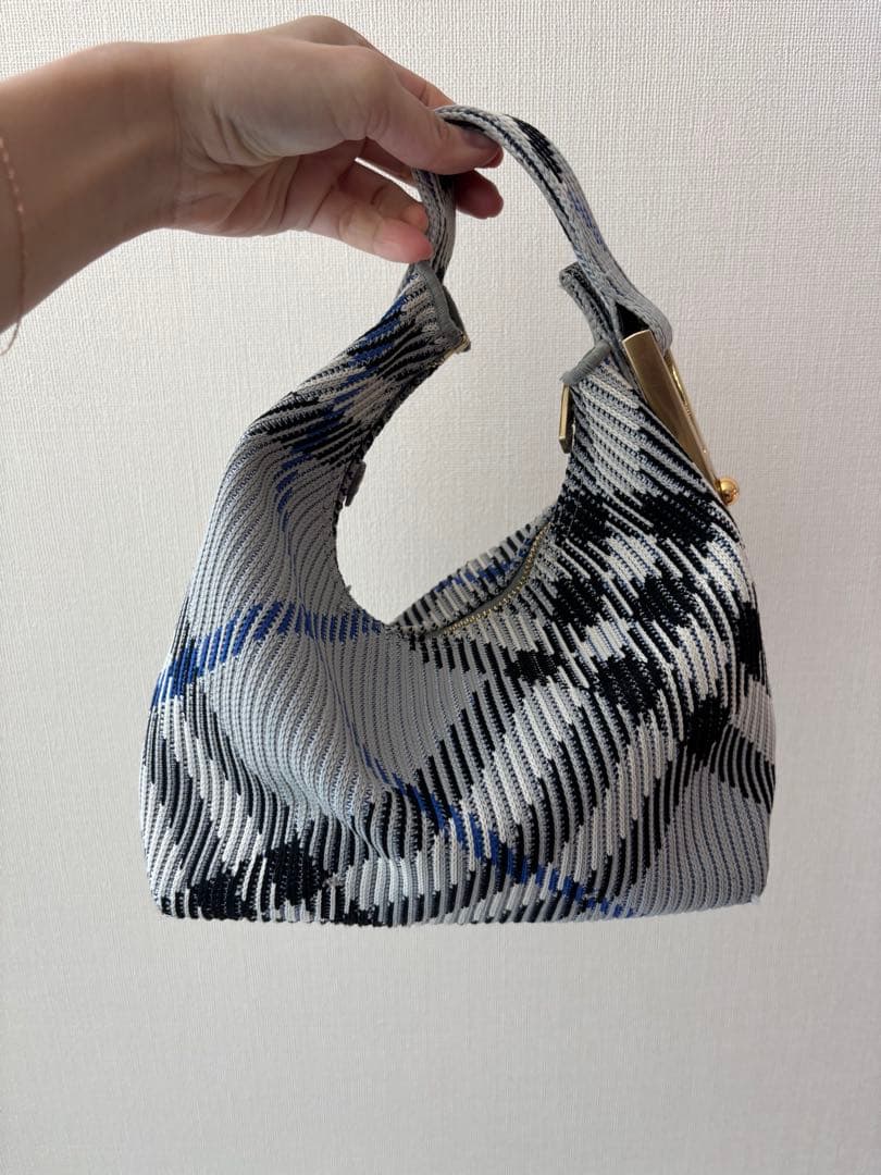 バーバリー ペグ チェック トップハンドルバッグ