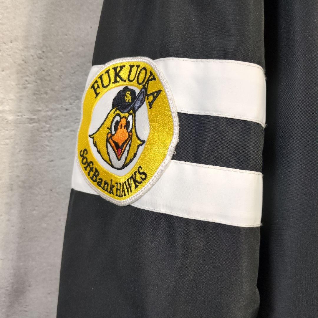 極美品 ソフトバンクホークス ブルゾン ジャンバー マジェスティク Lサイズ 黒