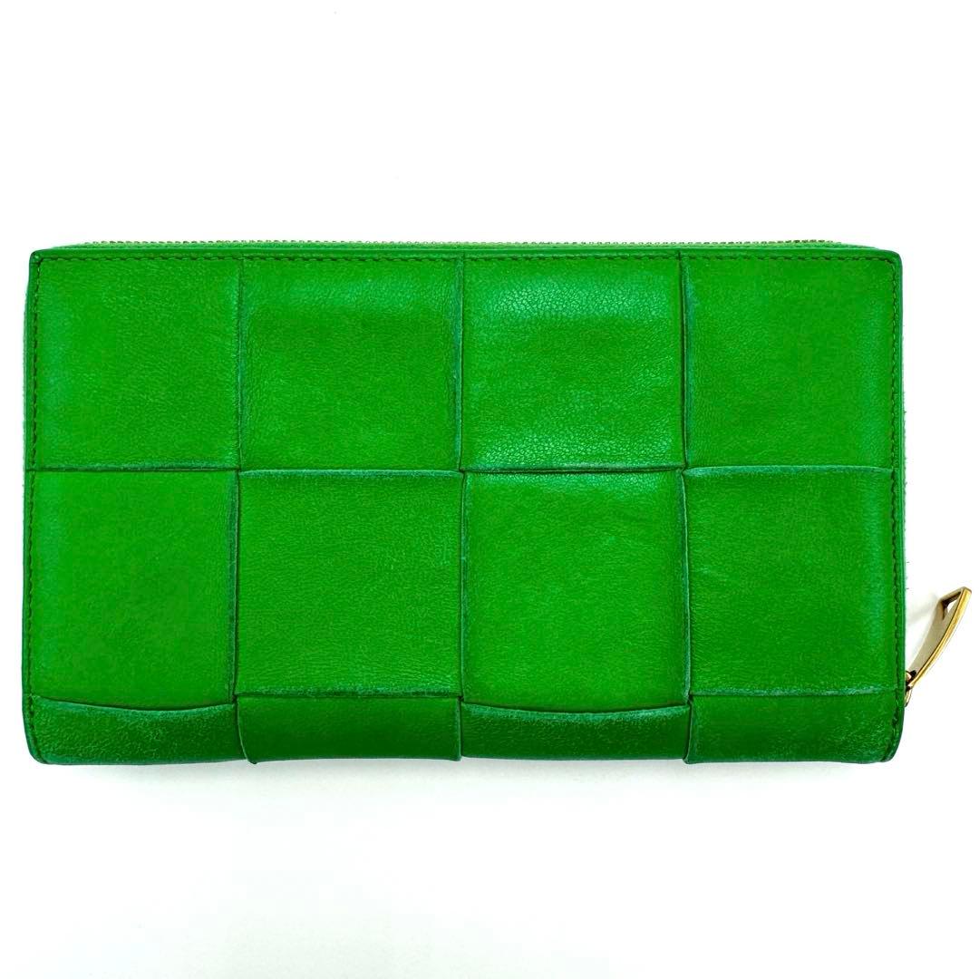 ボッテガヴェネタ マキシイントレチャート カセット 長財布 ジップアラウンド