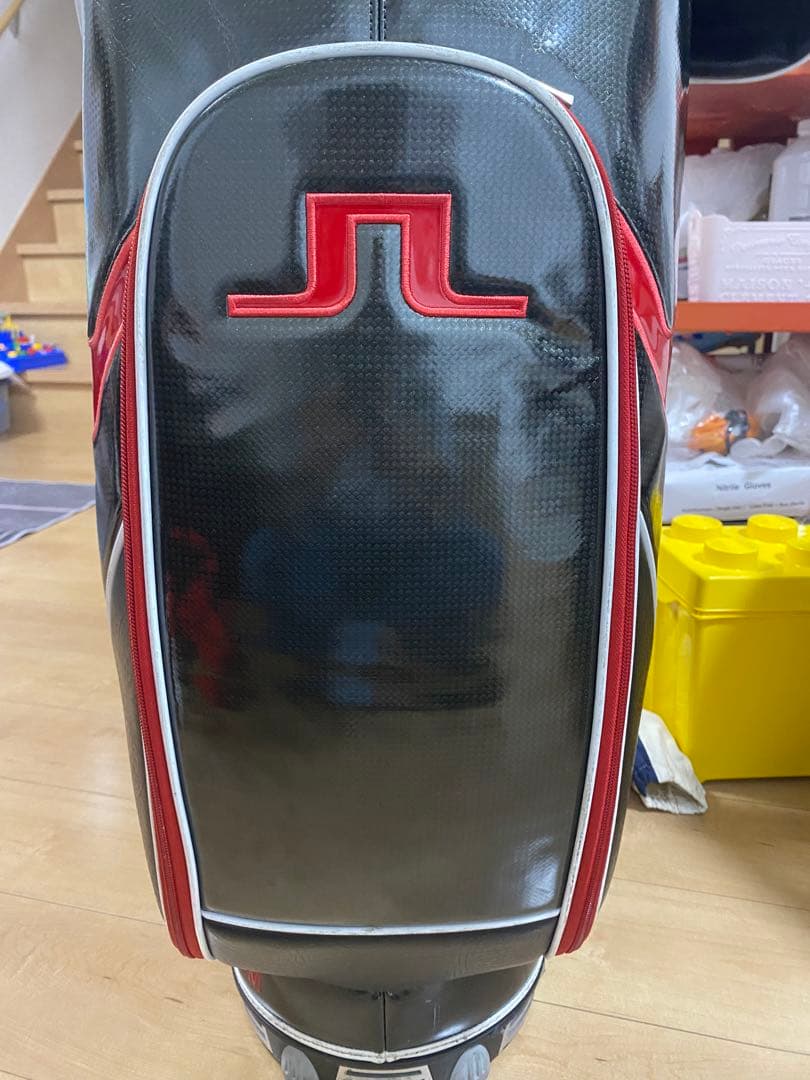 J.LINDEBERG キャディバッグ ブラック/レッド