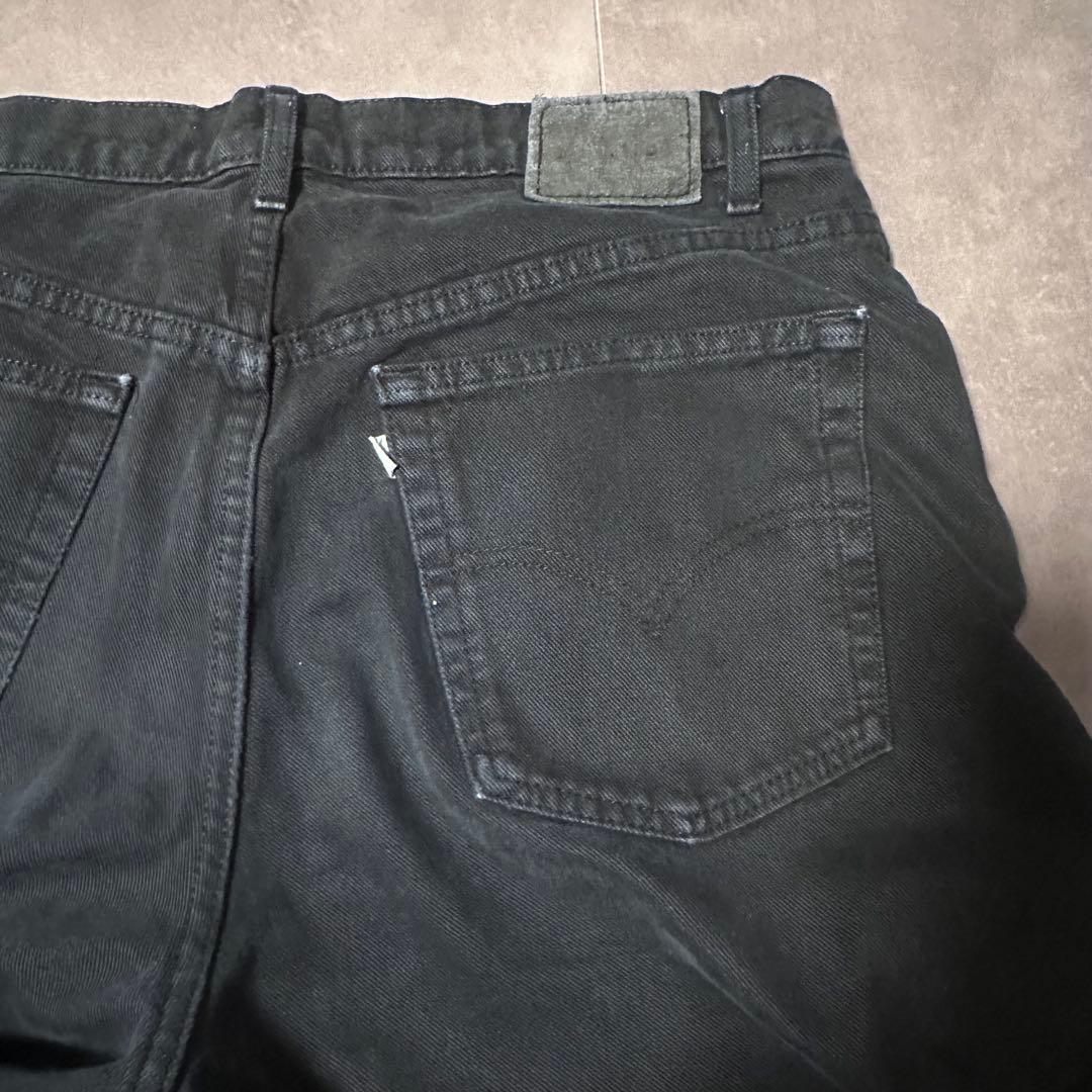 90s シルバータブ　ブラック　黒　デニム　パンツ　usa製 baggy 後染め
