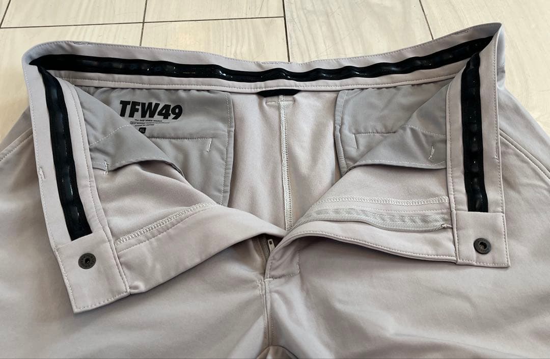 【美品】TFW49 ANKLE SLIM JOGGER ライトグレー XL