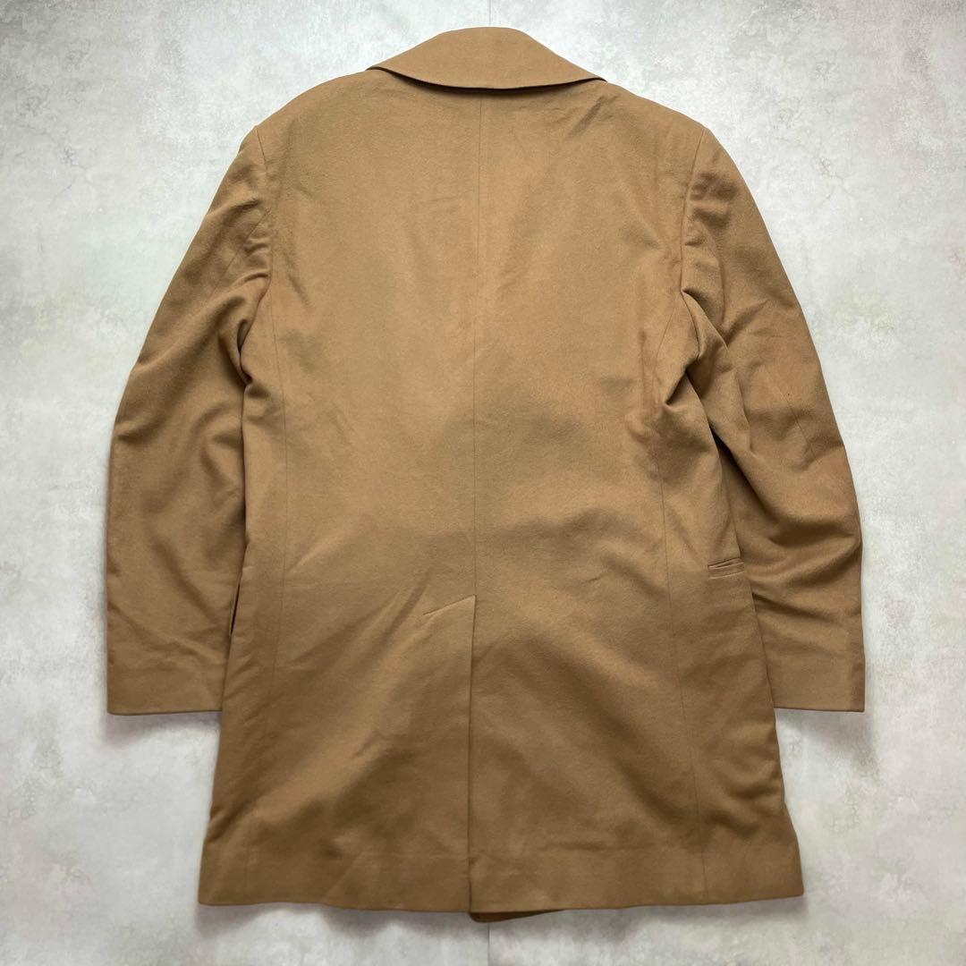 希少 良品 バーバリー ダブルチェスターコート くるみ釦 裏地総柄 キャメル L