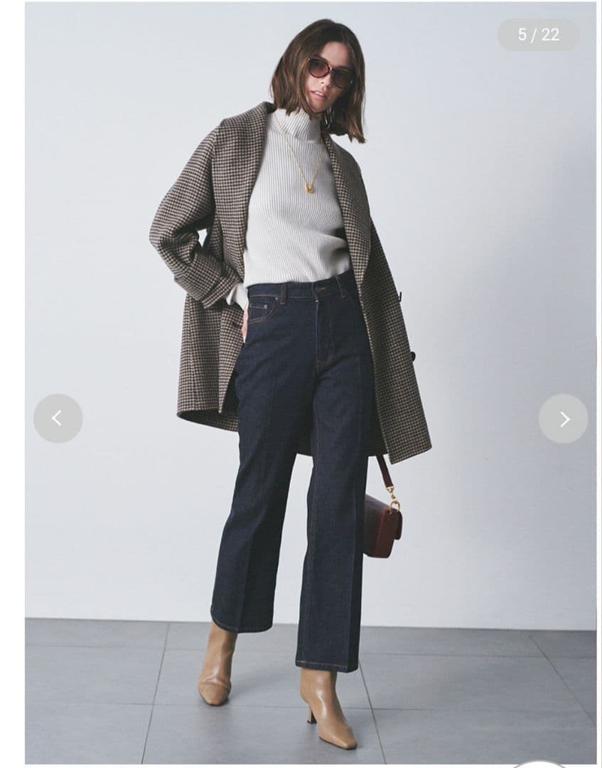 ミラオーウェン 接結ハーフ丈Aラインコート サイレント川口春奈 - メルカリ