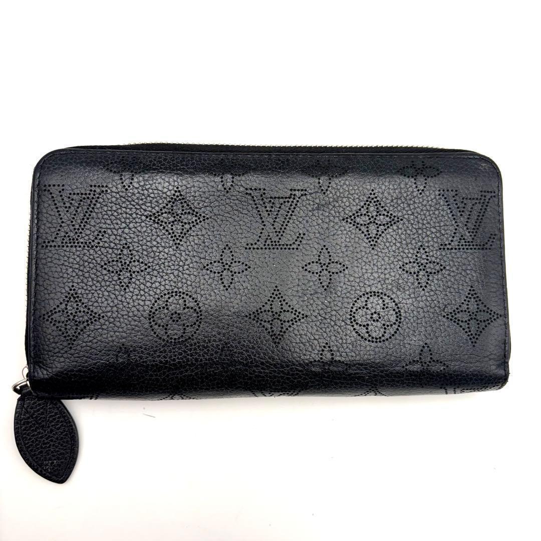 ルイヴィトン　ジッピーウォレット　マヒナ　ブラック　長財布　レディース