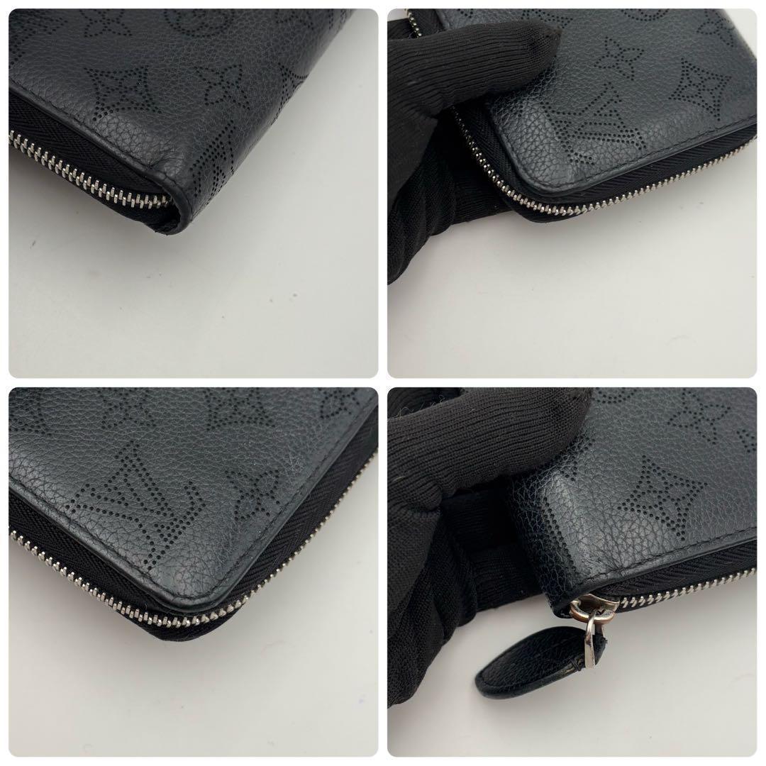 ルイヴィトン　ジッピーウォレット　マヒナ　ブラック　長財布　レディース