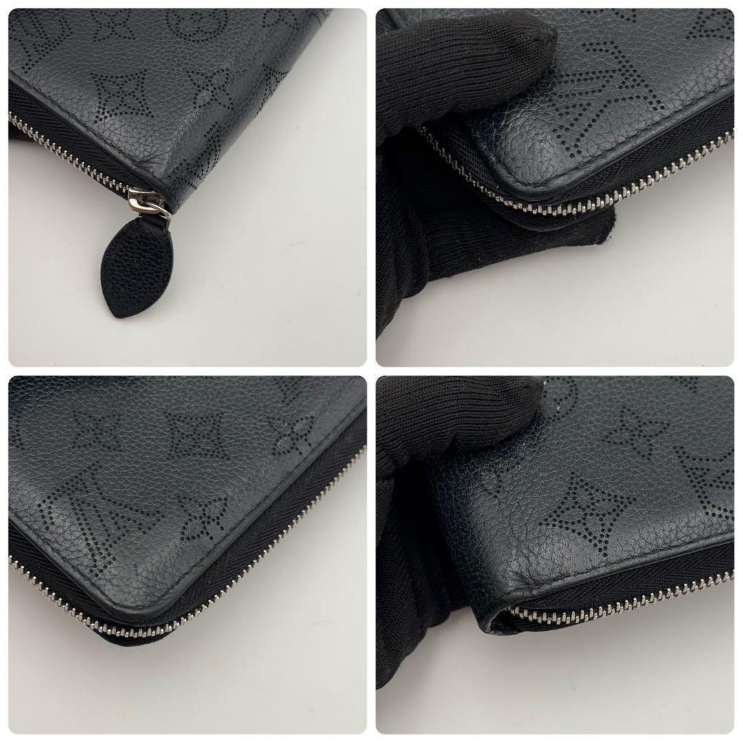 ルイヴィトン　ジッピーウォレット　マヒナ　ブラック　長財布　レディース