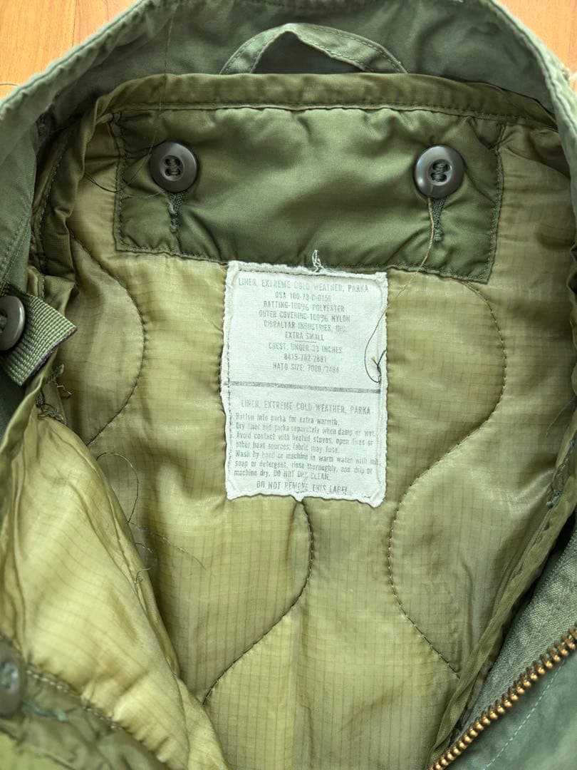 割引有コメント確認実物 USED米軍 M-65フィッシュテール シェルライナー