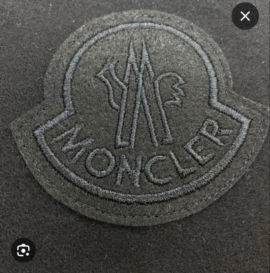 MONCLER モンクレール　黒 マフラー フリンジ付き