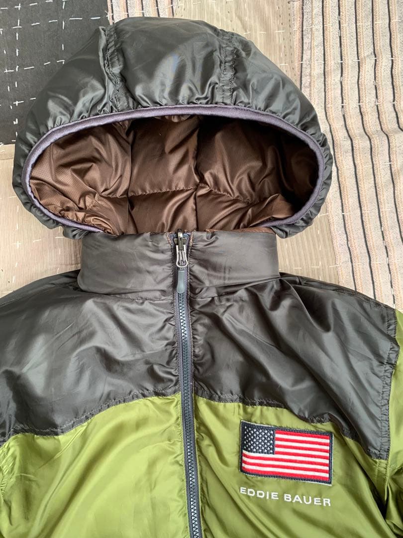 eddie bauer リバーシブル パフジャケット ダウンジャケット Sサイズ