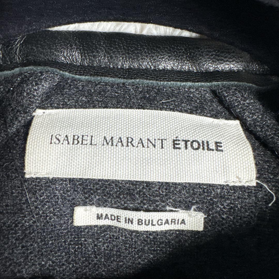 【美品】イザベルマランエトワール ラムレザー切り替え スタジャン 36 黒