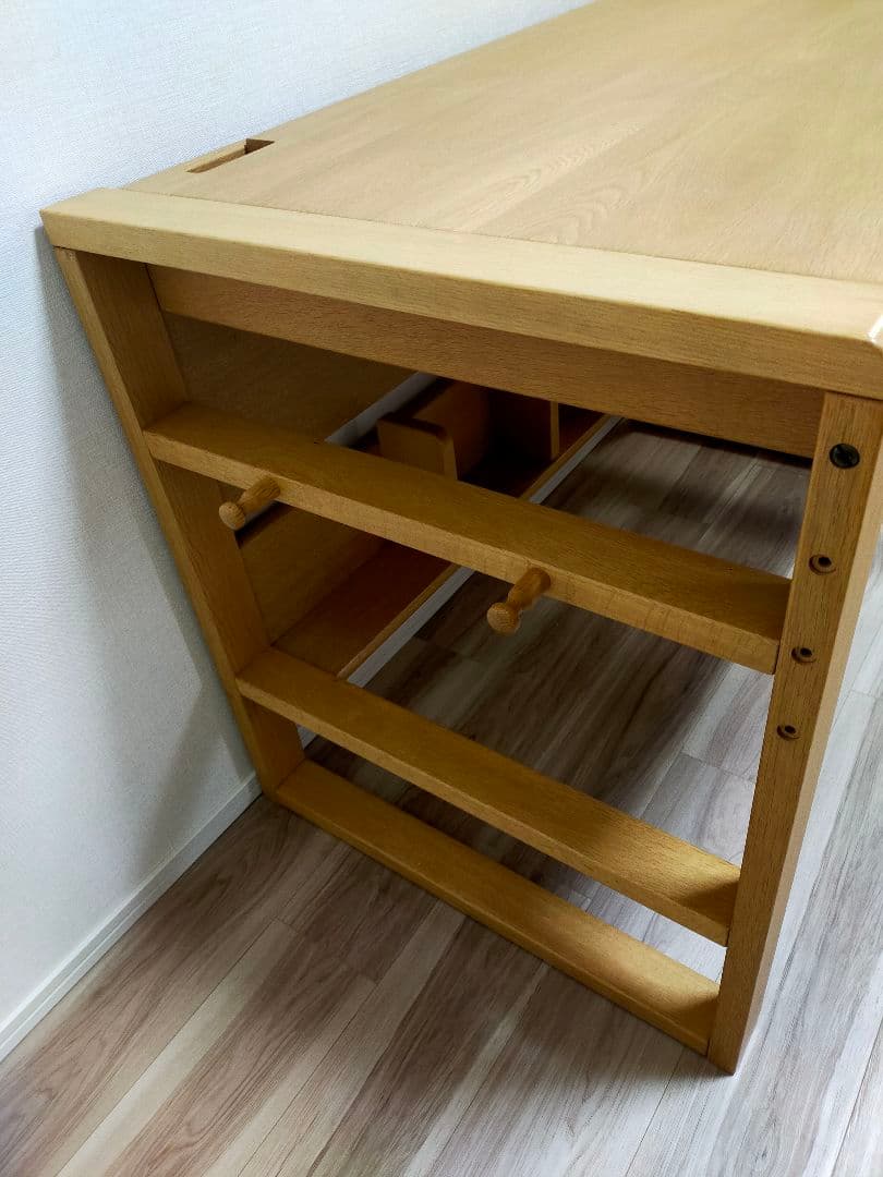 浜本工芸 木製デスク 引き出し付き　学習机