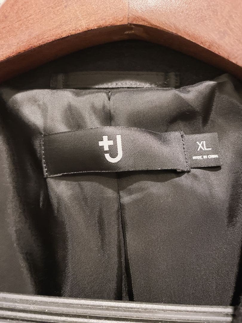 【美品】+J カシミヤブレンドオーバーサイズチェスターコート 黒 XL