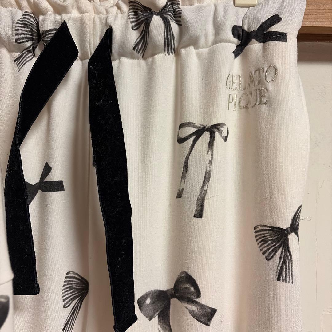 美品＊GELATO PIQUE＊リボン柄パジャマセット