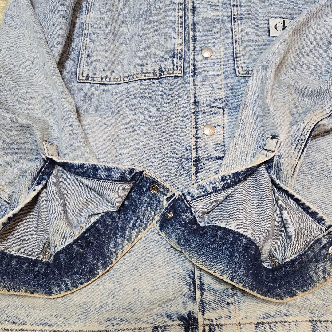 カルバンクライン　ジーンズ カバーオール リニア シャツジャケット デニム XL