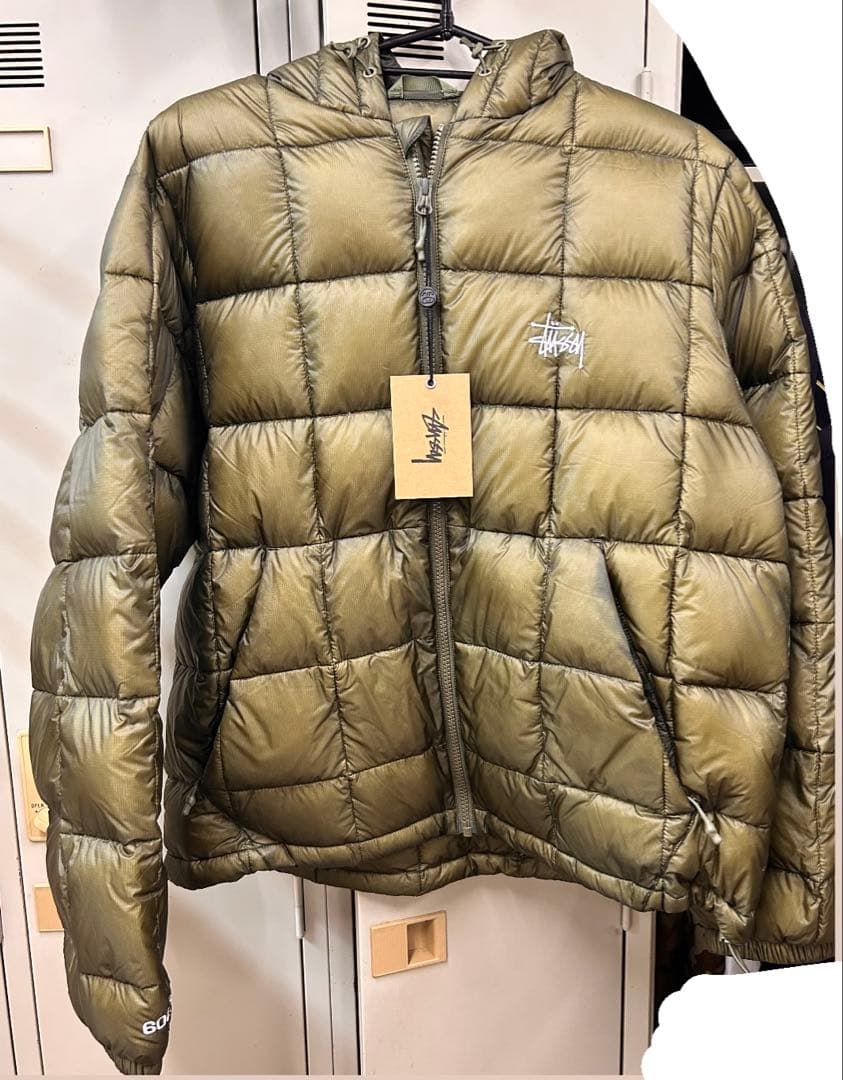 ジャケット・アウター Stussy Midweight Puffer Olive