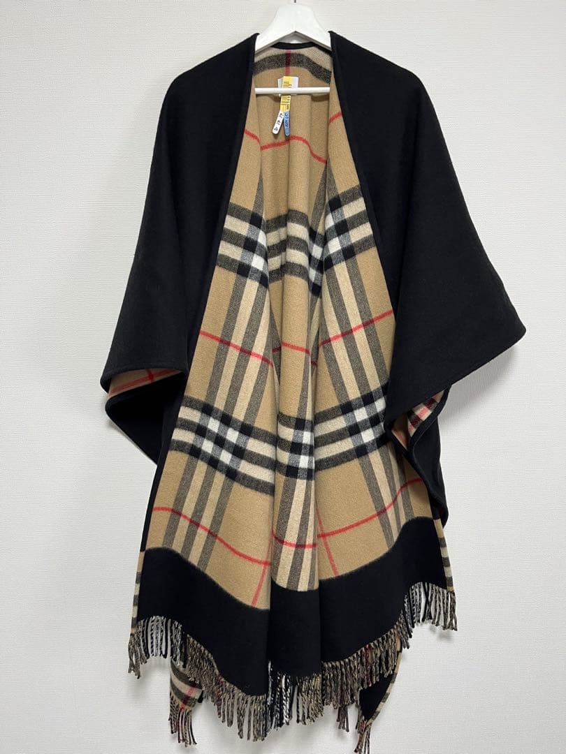 【百貨店購入】バーバリー ノバチェック　ポンチョ ケープ　リバーシブル　男女兼用