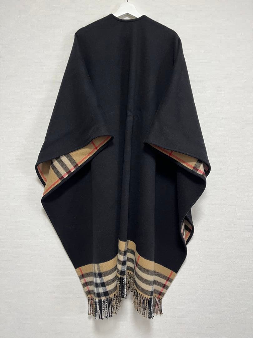【百貨店購入】バーバリー ノバチェック　ポンチョ ケープ　リバーシブル　男女兼用