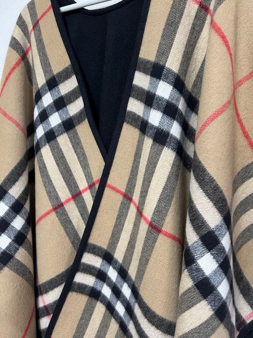 【百貨店購入】バーバリー ノバチェック　ポンチョ ケープ　リバーシブル　男女兼用