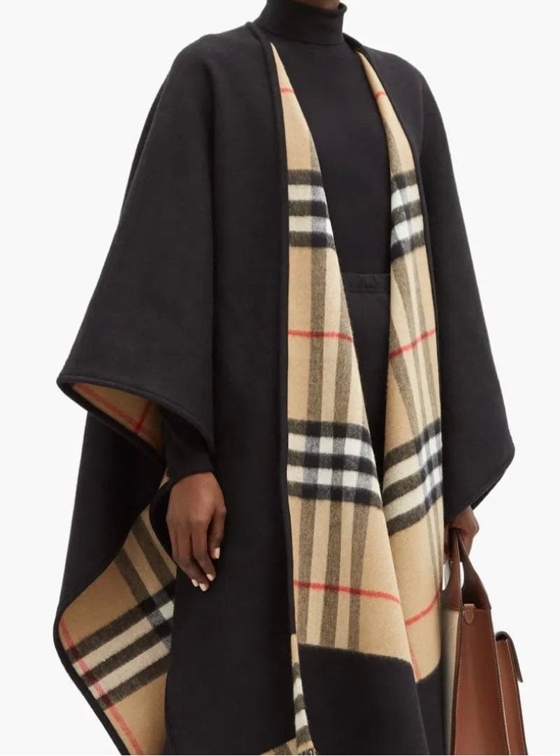【百貨店購入】バーバリー ノバチェック　ポンチョ ケープ　リバーシブル　男女兼用