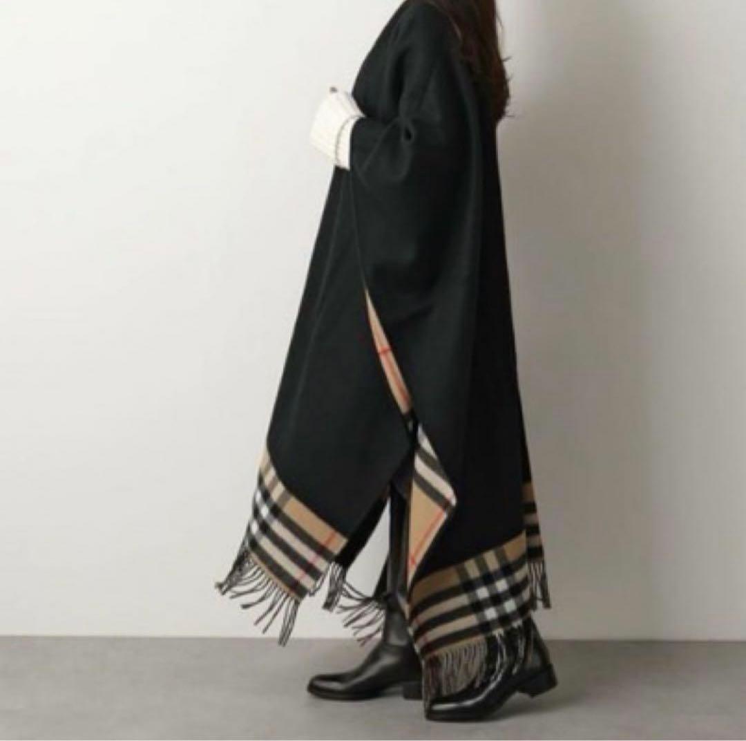 【百貨店購入】バーバリー ノバチェック　ポンチョ ケープ　リバーシブル　男女兼用