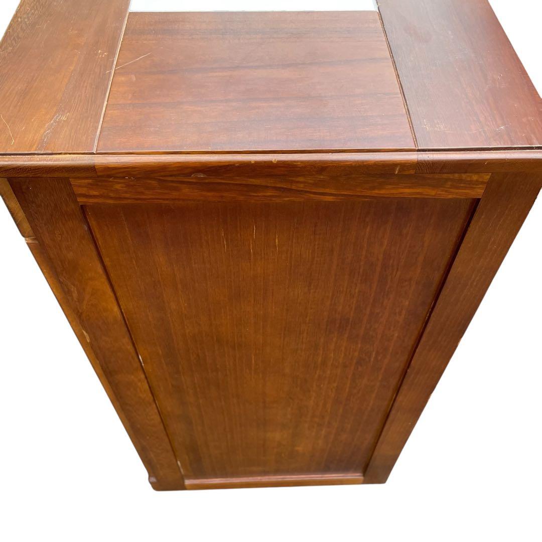 カントリー　キッチンカウンター ダストボックス 木製 キャスター付き　ゴミ箱付き