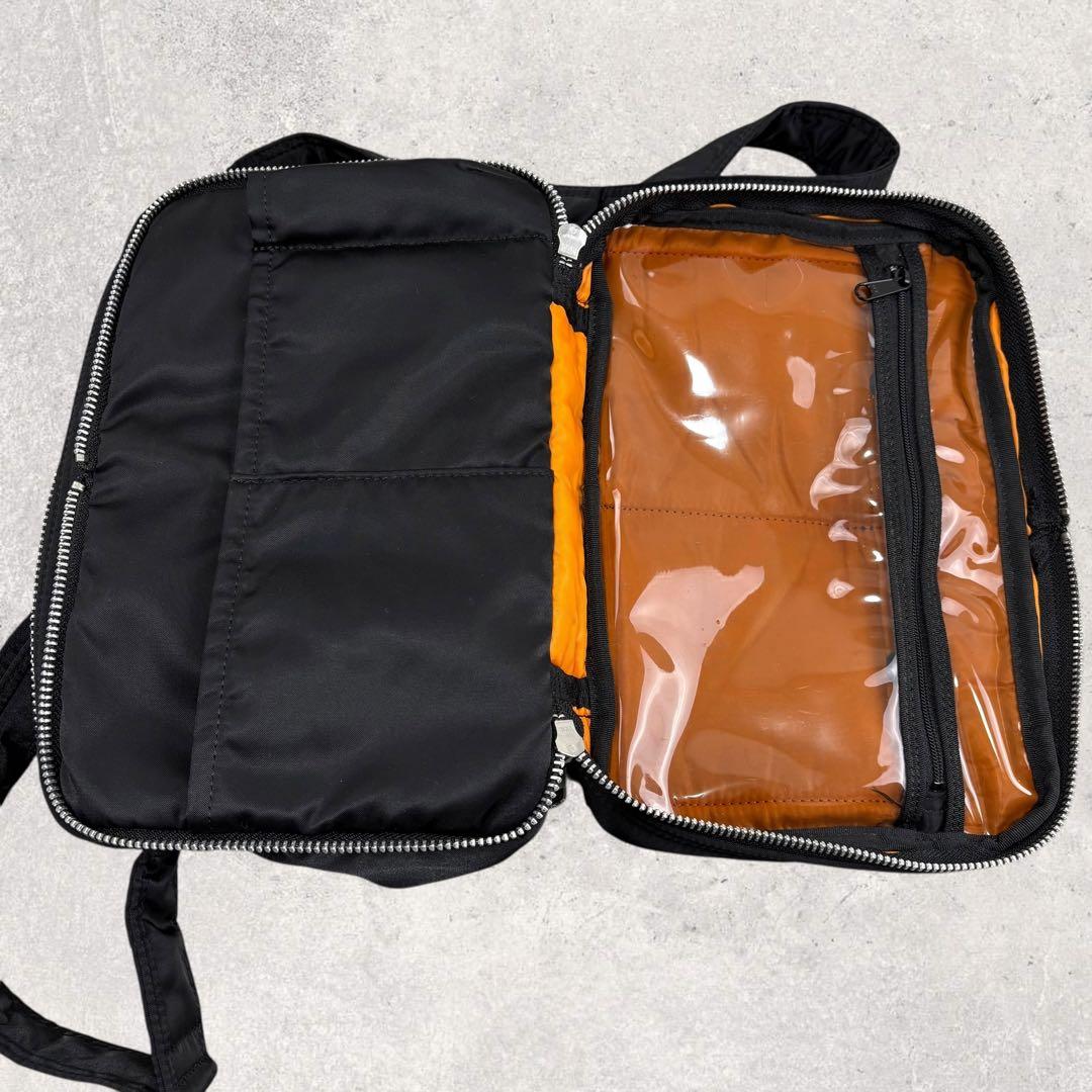 ふとん✨ポーター タンカー ショルダーバッグSサイズ　ブラック　2層