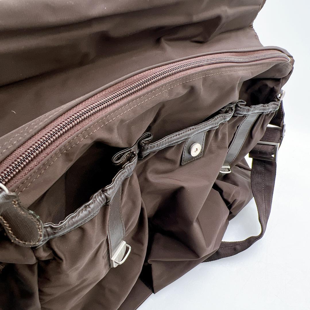 TOMORROWLAND ナイロン レザー ショルダーバッグ A4可 f399