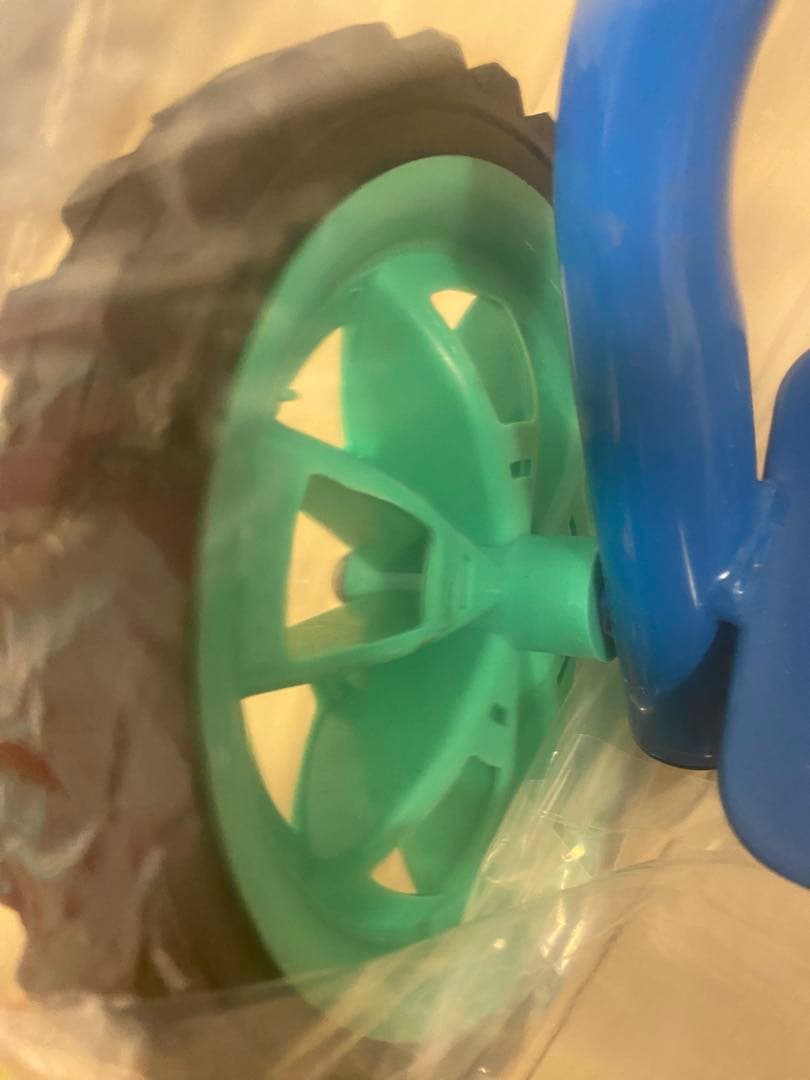 三輪車 ブルー　昭和レトロ　キッズサイクル　豆ダッシュ　トレーニング自転車