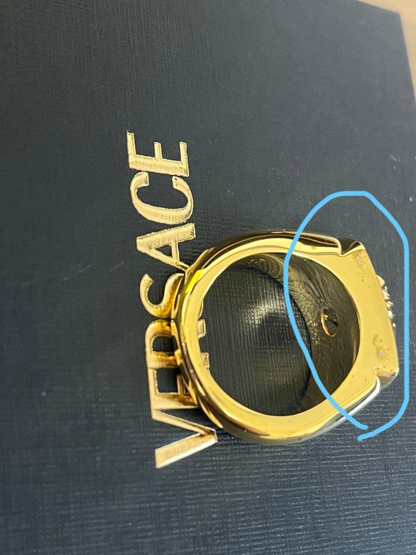 未使用　VERSACE ゴールドリング　訳あり　17号