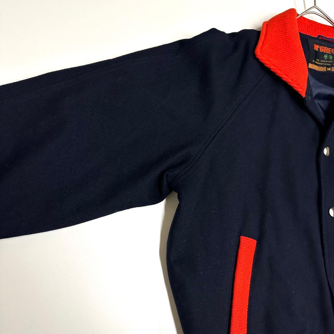 80s McGREGOR マックレガー ウール スタジャン タツノオトシゴ刺繍