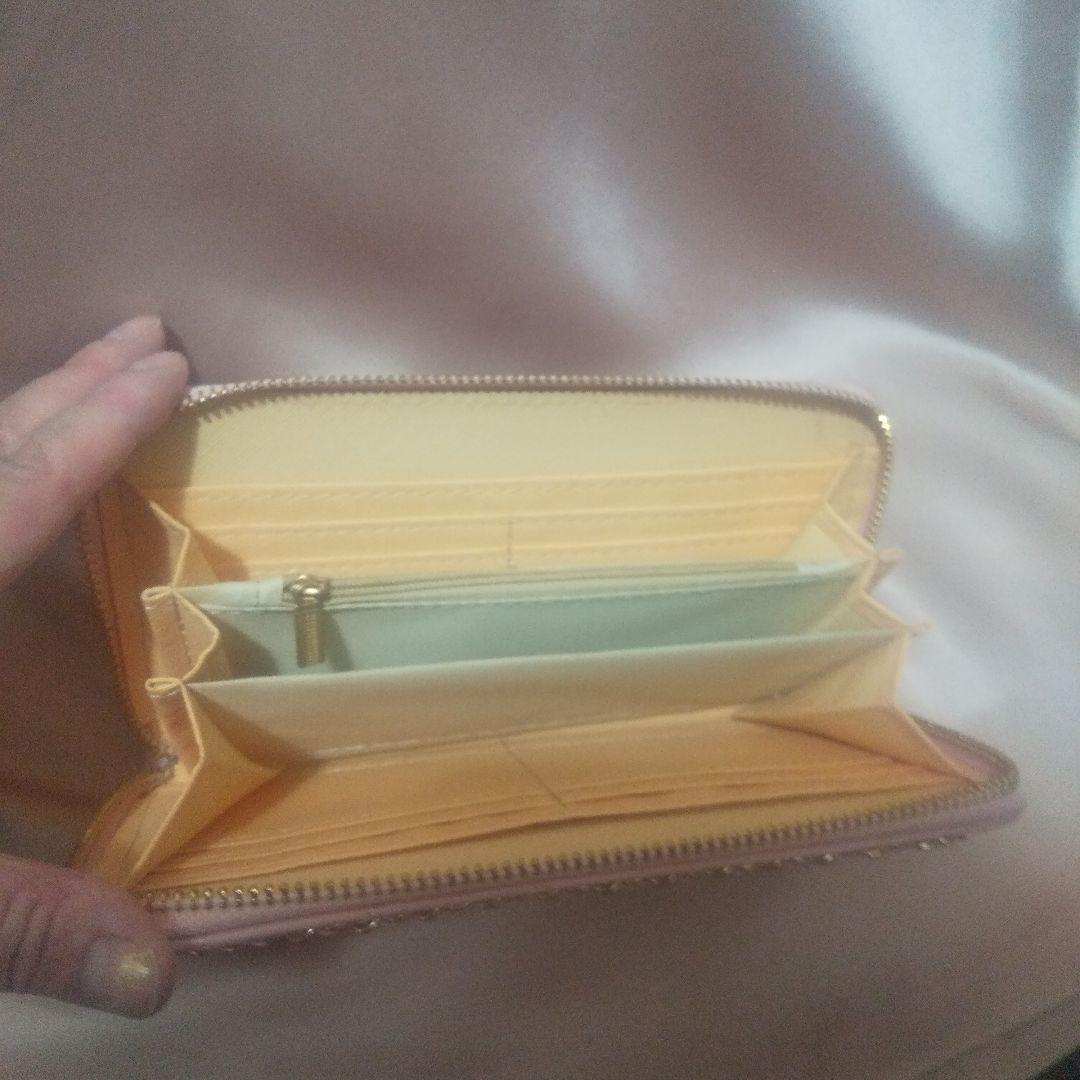 Chanel ピンク 長財布 ゴールドチェーン