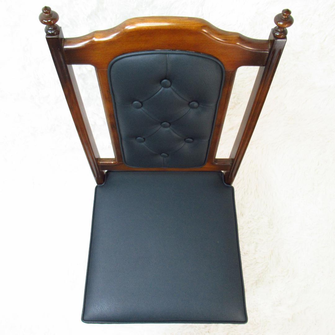 karimoku カリモク家具 ダイニングチェア ヴィンテージ ダークグリーン①