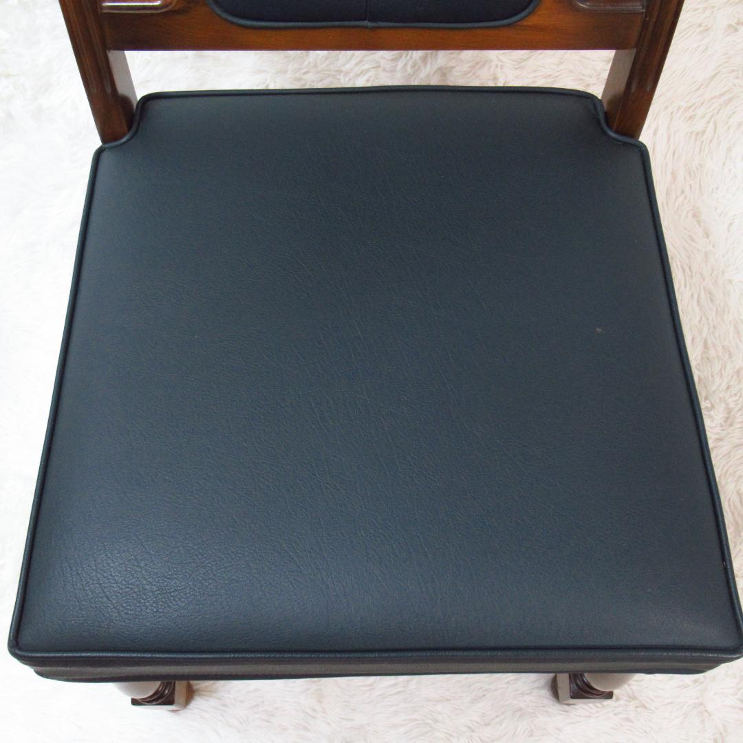 karimoku カリモク家具 ダイニングチェア ヴィンテージ ダークグリーン①