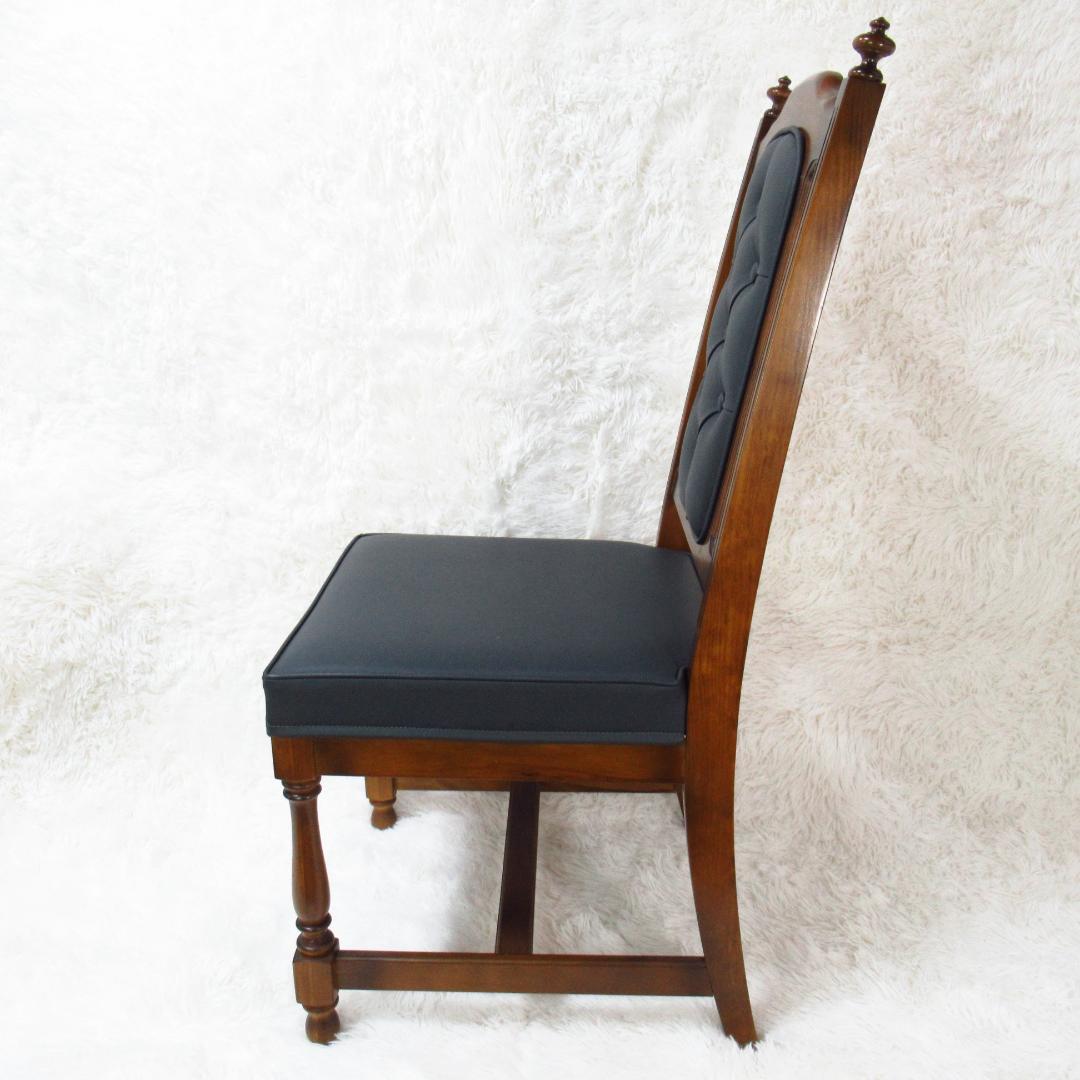 karimoku カリモク家具 ダイニングチェア ヴィンテージ ダークグリーン①